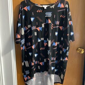 LuLaRoe Black Oversized Tunic Short Sleeve